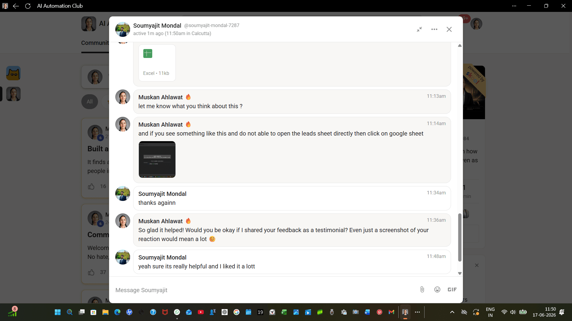 Client testimonial 4 — real result from AI automation work